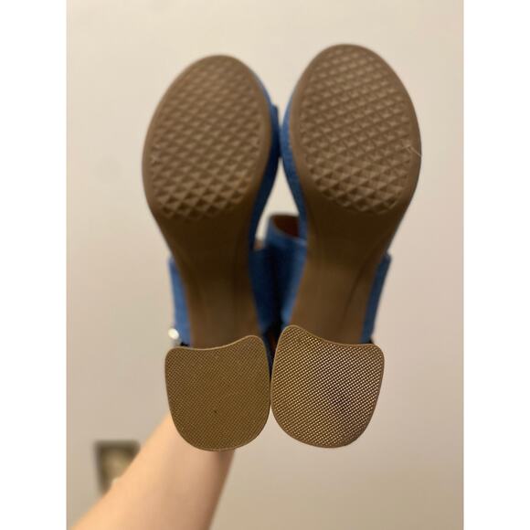 Aerosoles Camera Platform Blue Denim Block Heel-Size 8.5 - Picture 8 of 9